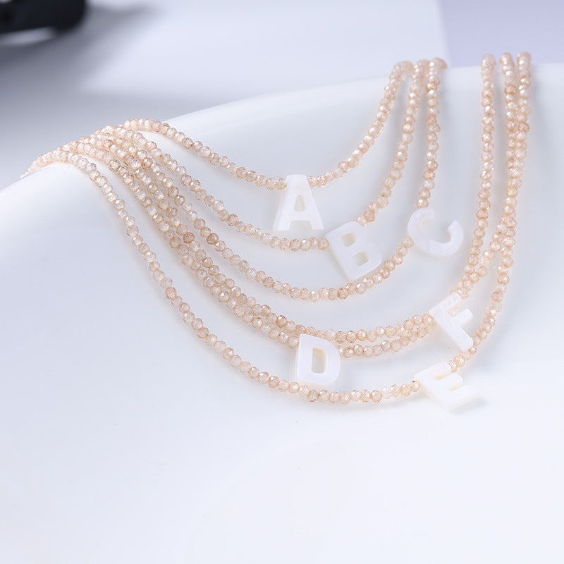 1 Piece Simple Style Letter Shell Beaded Women's Necklace