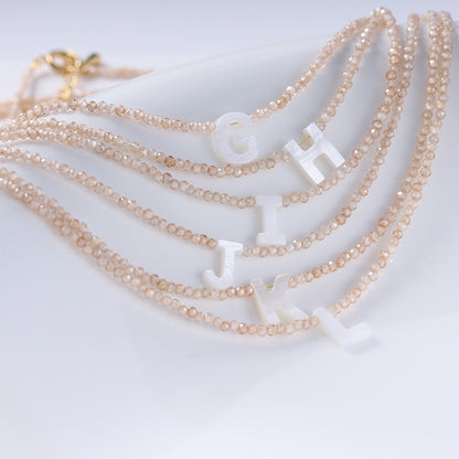 1 Piece Simple Style Letter Shell Beaded Women's Necklace