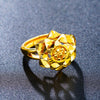 1 Piece Simple Style Flower Brass Plating Open Ring