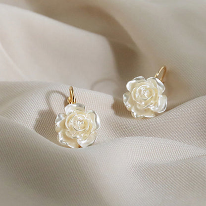 1 Pair Simple Style Flower Alloy Patchwork Women's Earrings