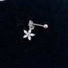 1 Piece Lady Star Inlay Stainless Steel Zircon Ear Studs