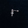 1 Piece Lady Star Inlay Stainless Steel Zircon Ear Studs