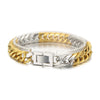 Wholesale Hip-hop Solid Color Stainless Steel 18k Gold Plated Bracelets