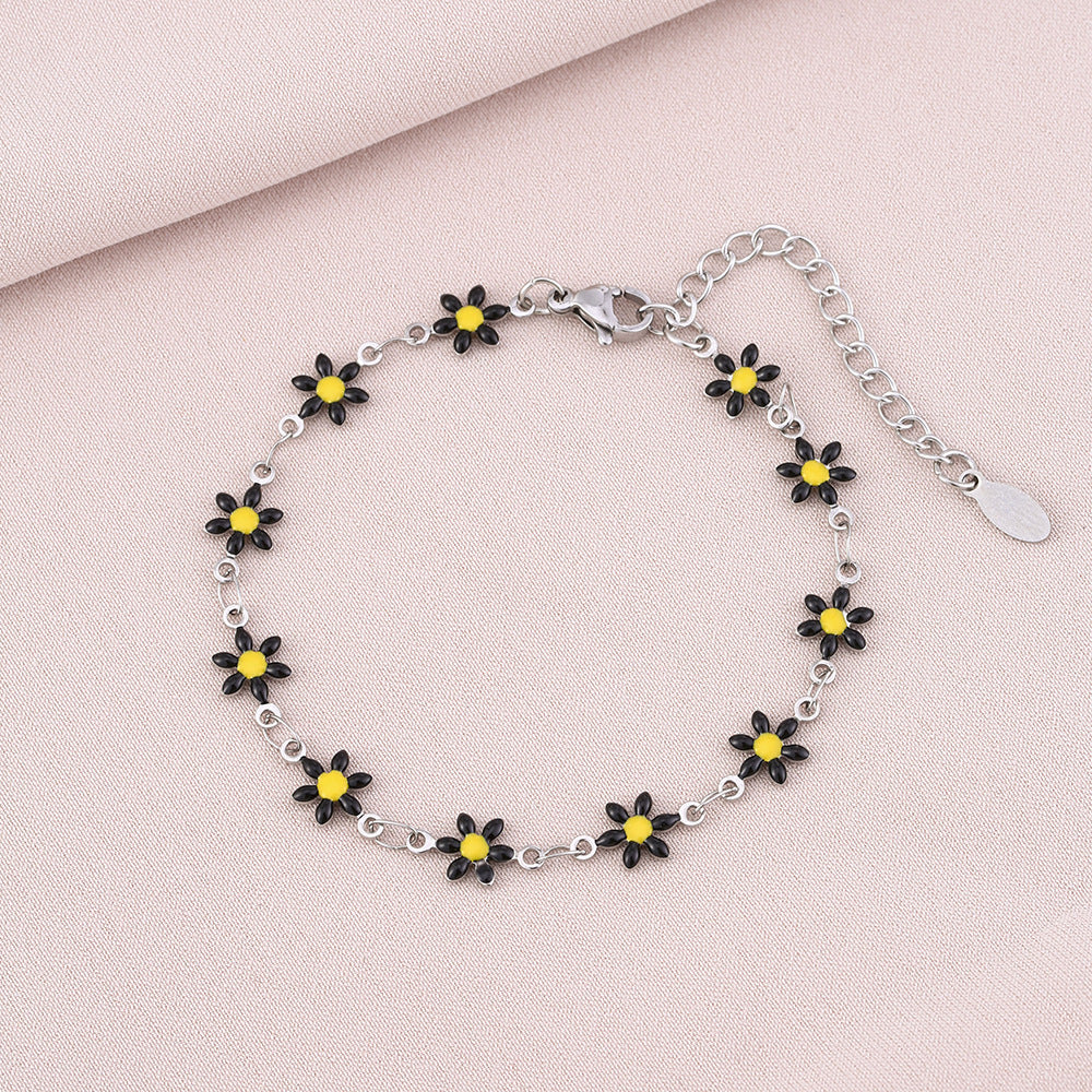 Basic Flower Stainless Steel Plating Bracelets