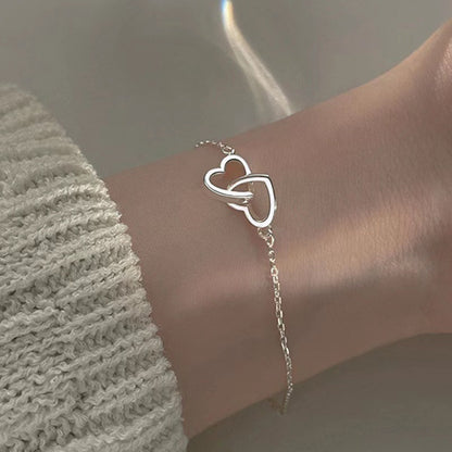 Sweet Heart Shape Alloy Plating Women's Bracelets