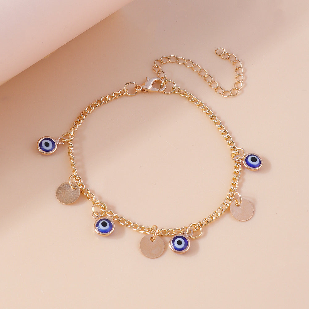 1 Piece Ethnic Style Devil's Eye Alloy Inlay Glass Women's Bracelets