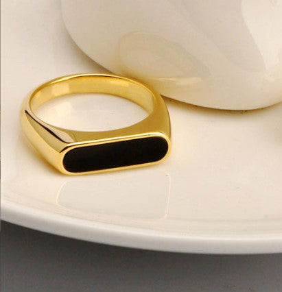 Simple Style Geometric Titanium Steel Inlay Shell Rings