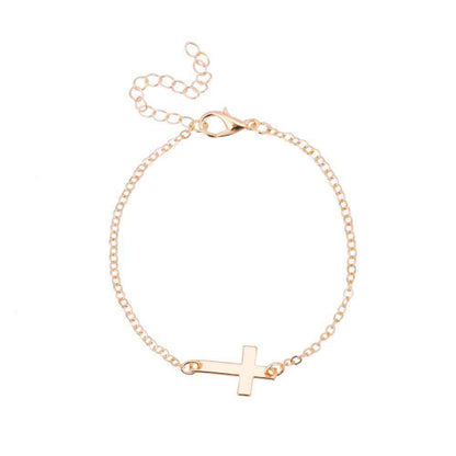 1 Piece Simple Style Cross Alloy Plating Women's Bracelets