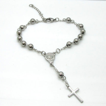 Fashion Cross Titanium Steel Plating Bracelets