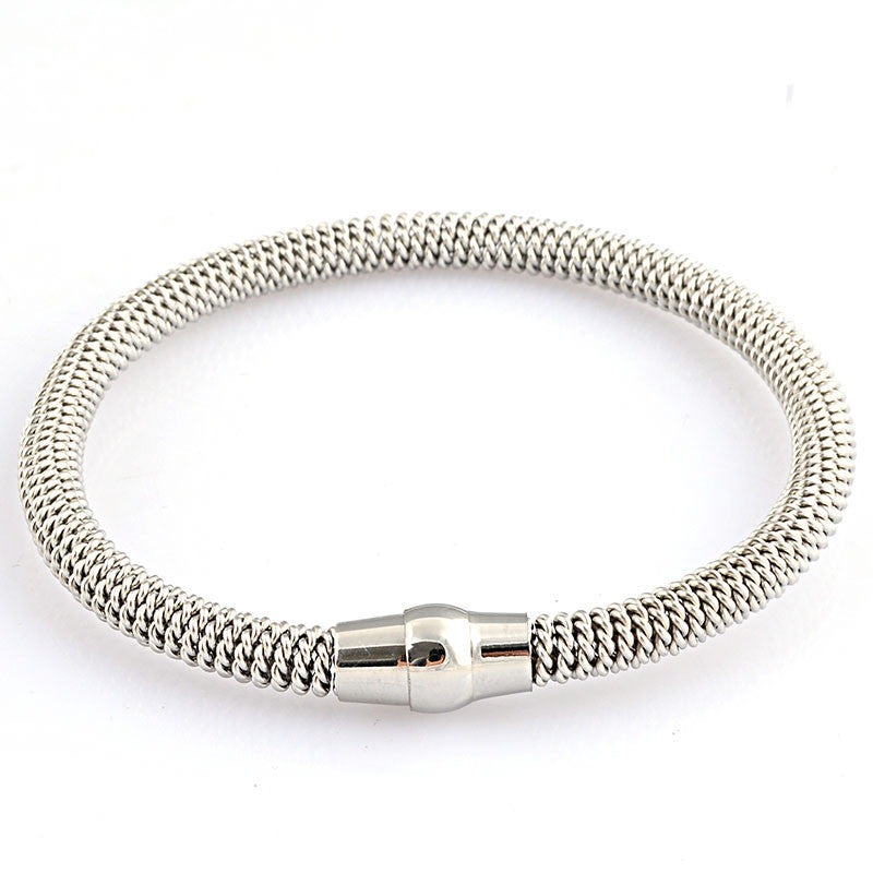 1 Piece Fashion Solid Color Titanium Steel Bangle