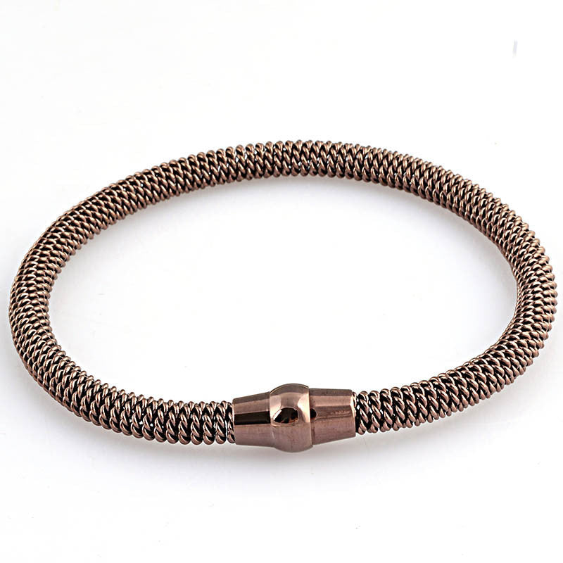 1 Piece Fashion Solid Color Titanium Steel Bangle