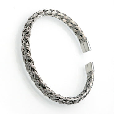 Fashion Geometric Titanium Steel Plating Bangle