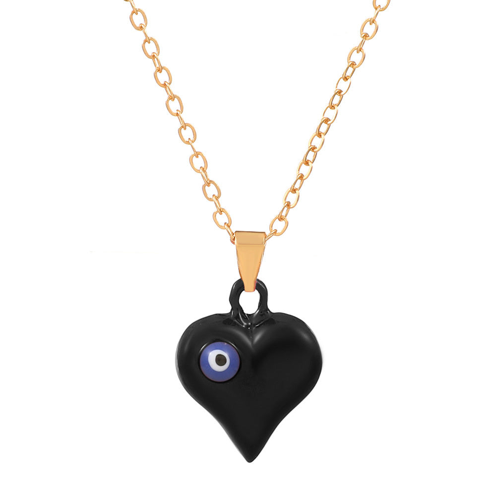 1 Piece Simple Style Heart Shape Arylic Sequin Copper Stoving Varnish Plating Inlay Sequins Rhinestones Zircon 18k Gold Plated Gold Plated Silver Plated Women's Necklace