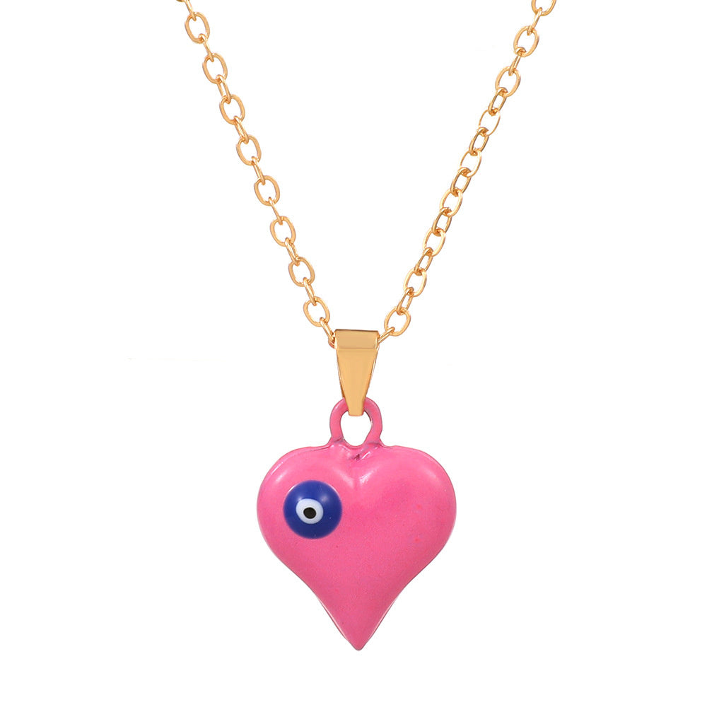 1 Piece Simple Style Heart Shape Arylic Sequin Copper Stoving Varnish Plating Inlay Sequins Rhinestones Zircon 18k Gold Plated Gold Plated Silver Plated Women's Necklace