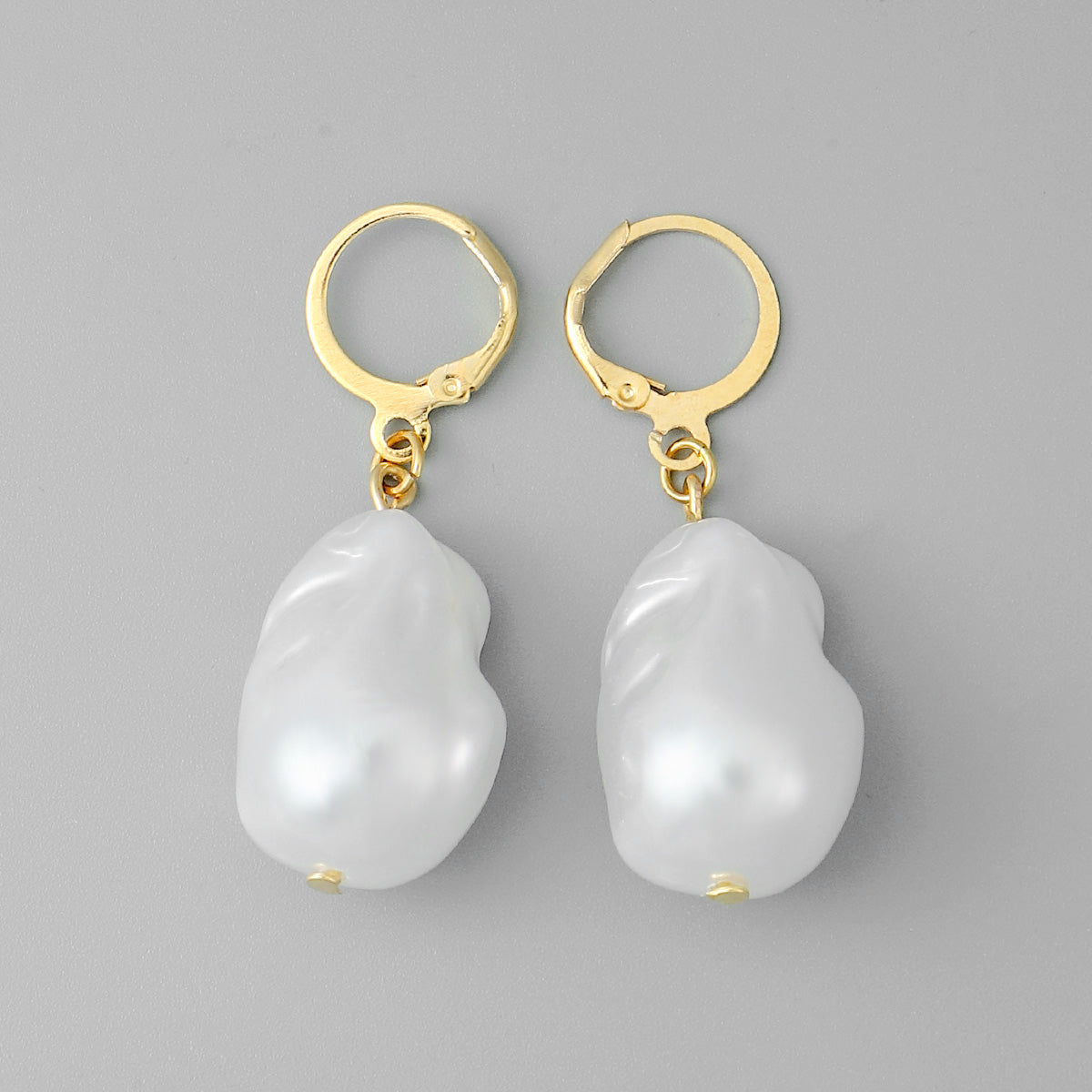 Wholesale Jewelry 1 Pair Baroque Style Irregular Imitation Pearl Drop Earrings