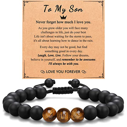 1 Piece Retro Round Tiger Eye Unisex Bracelets