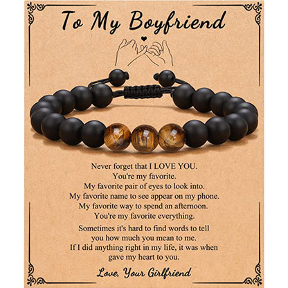 1 Piece Retro Round Tiger Eye Unisex Bracelets