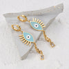 Wholesale 1 Pair Artistic Eye Butterfly Stainless Steel 14k Gold Plated Zircon Drop Earrings