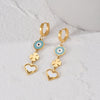 Wholesale 1 Pair Artistic Eye Butterfly Stainless Steel 14k Gold Plated Zircon Drop Earrings