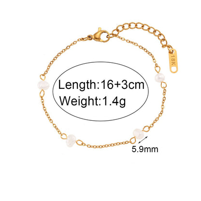 Basic Simple Style Classic Style Geometric Stainless Steel 18k Gold Plated Necklace