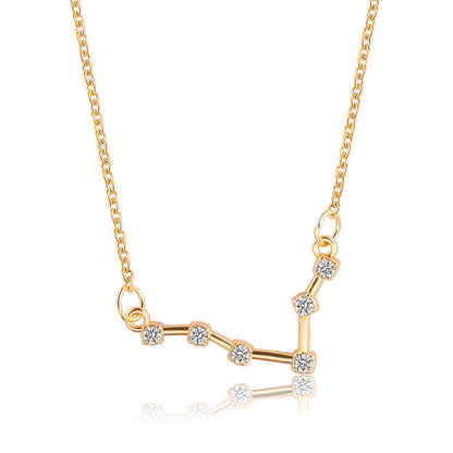 1 Piece Simple Style Constellation Alloy Plating Inlay Zircon Women's Necklace