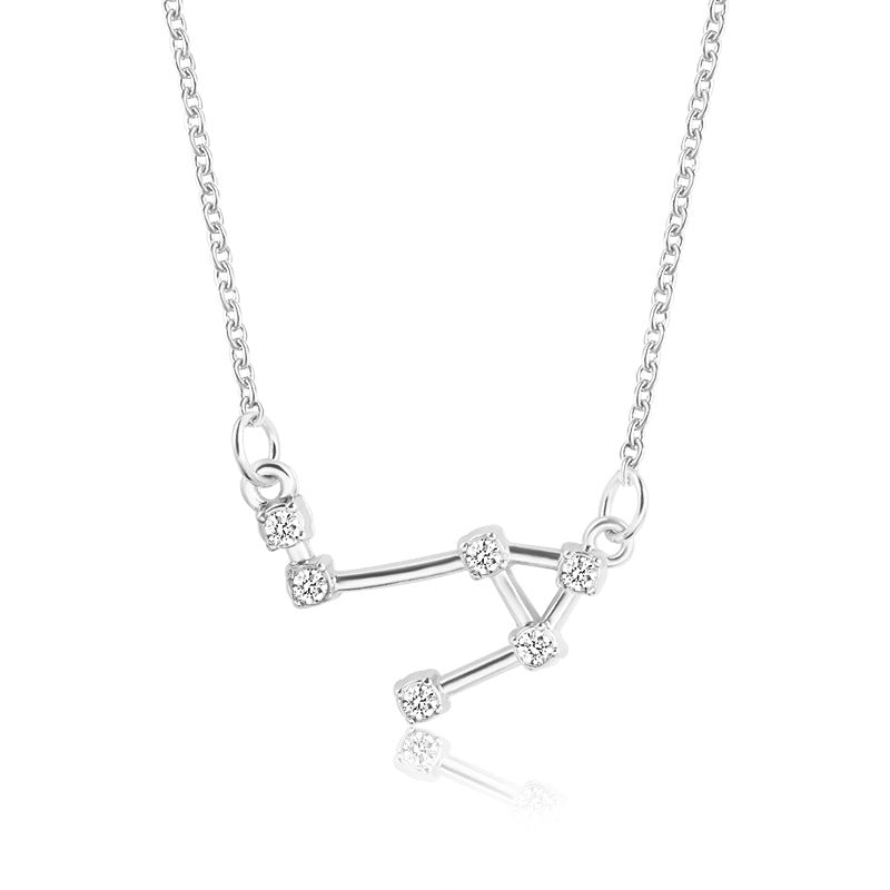 1 Piece Simple Style Constellation Alloy Plating Inlay Zircon Women's Necklace