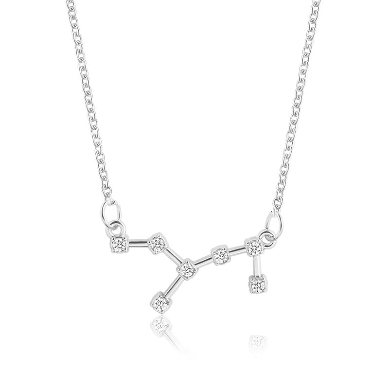1 Piece Simple Style Constellation Alloy Plating Inlay Zircon Women's Necklace