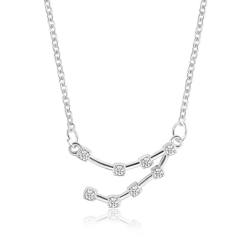 1 Piece Simple Style Constellation Alloy Plating Inlay Zircon Women's Necklace