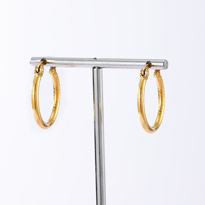 1 Pair Simple Style Circle Stainless Steel Plating Hoop Earrings