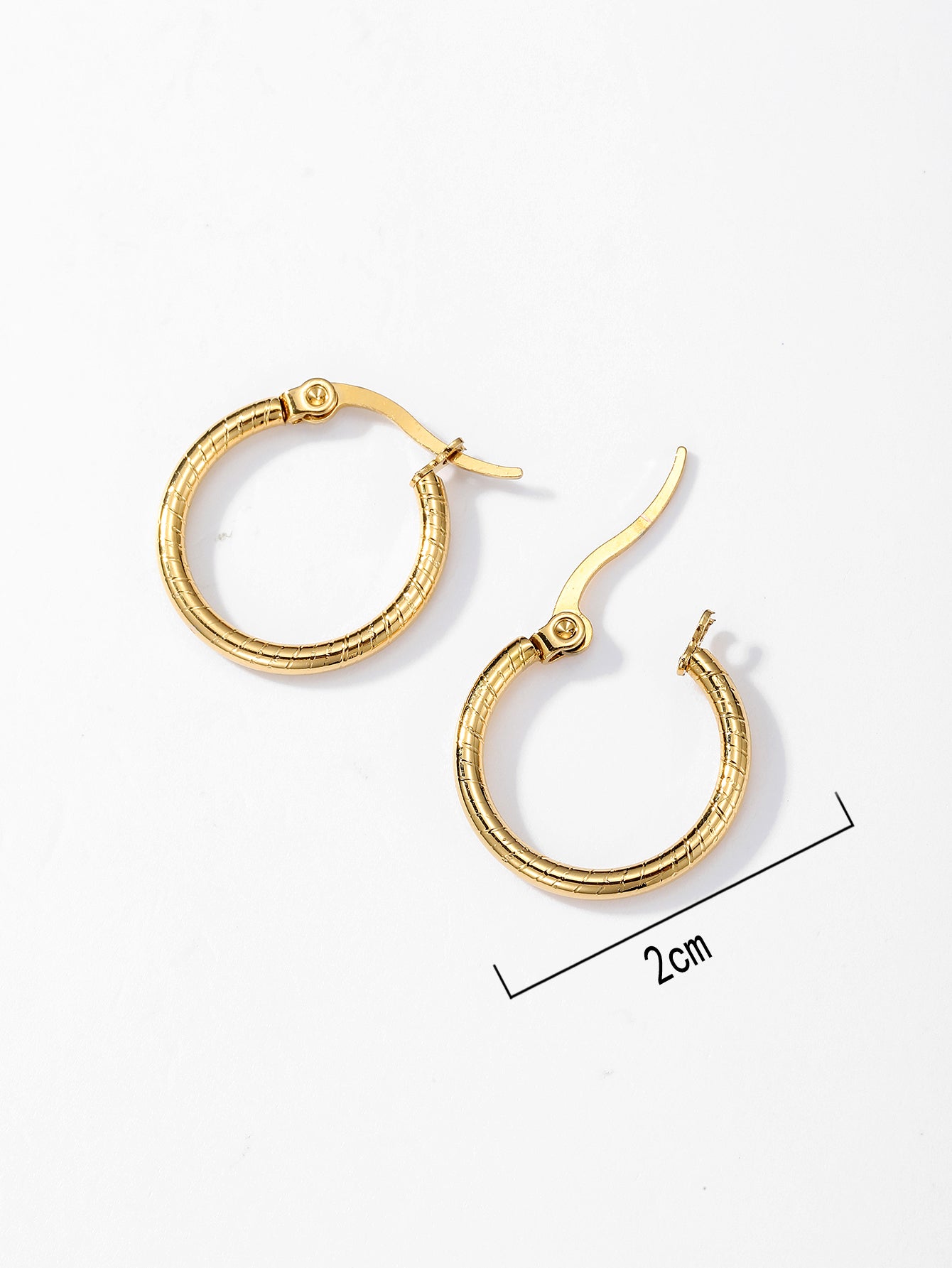 1 Pair Simple Style Circle Stainless Steel Plating Hoop Earrings