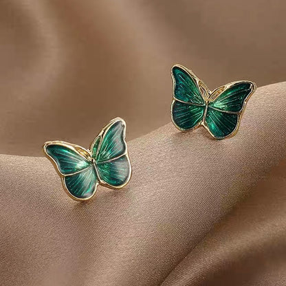 1 Pair Simple Style Butterfly Bow Knot Alloy Inlay Rhinestones Women's Drop Earrings Earrings Ear Studs