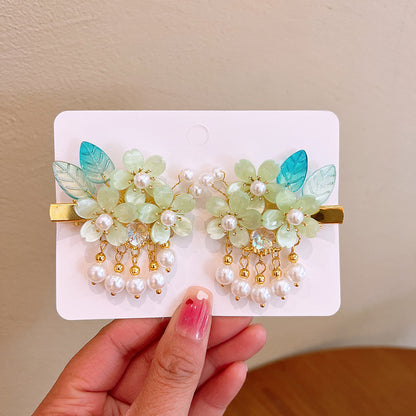 Children'S Retro Style Butterfly Tassel  Clip