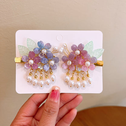 Children'S Retro Style Butterfly Tassel  Clip