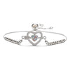 1 Piece Artistic Heart Shape Crown Airplane Copper Inlay Zircon Bracelets