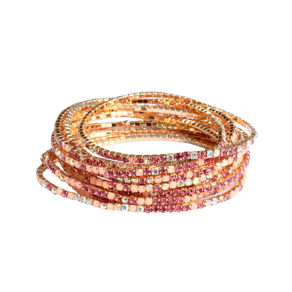 Basic Geometric Zircon Rhinestones Women's Bracelets 1 Piece