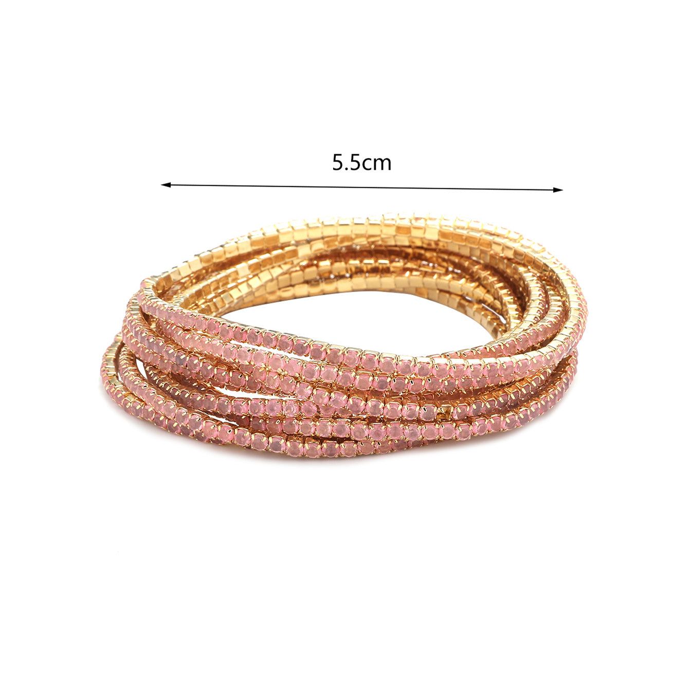 Simple Style Color Block Alloy Plating Inlay Crystal Rhinestones Gold Plated Women's Bracelets