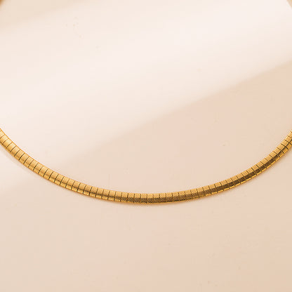 Ins Style Round Stainless Steel Polishing Plating 18k Gold Plated Choker