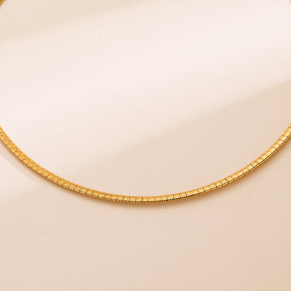 Ins Style Round Stainless Steel Polishing Plating 18k Gold Plated Choker