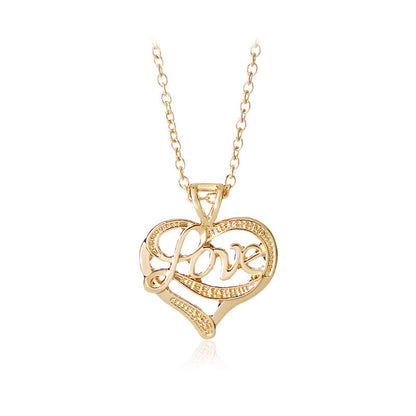 1 Piece Mama Simple Style Letter Moon Heart Shape Alloy Copper Plating Inlay Artificial Rhinestones Artificial Diamond Rose Gold Plated Gold Plated Silver Plated Pendant Necklace