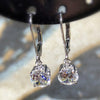 1 Pair Elegant Geometric Copper Inlay Zircon Drop Earrings