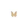 Simple Style Butterfly Copper Inlay Zircon Ear Studs 1 Pair