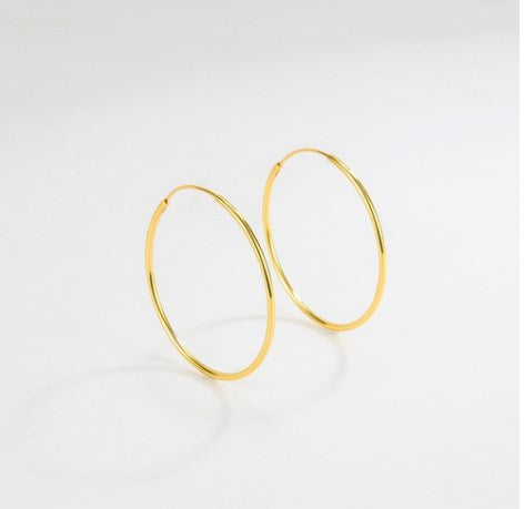 1 Pair Simple Style Round Sterling Silver Plating Earrings