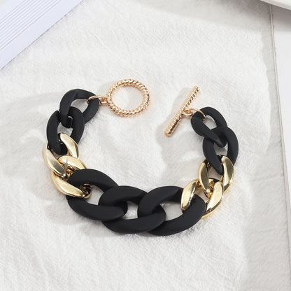 1 Piece Simple Style Color Block Resin Women's Bracelets