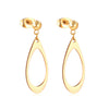 Wholesale 1 Pair Retro Water Droplets Stainless Steel Drop Earrings