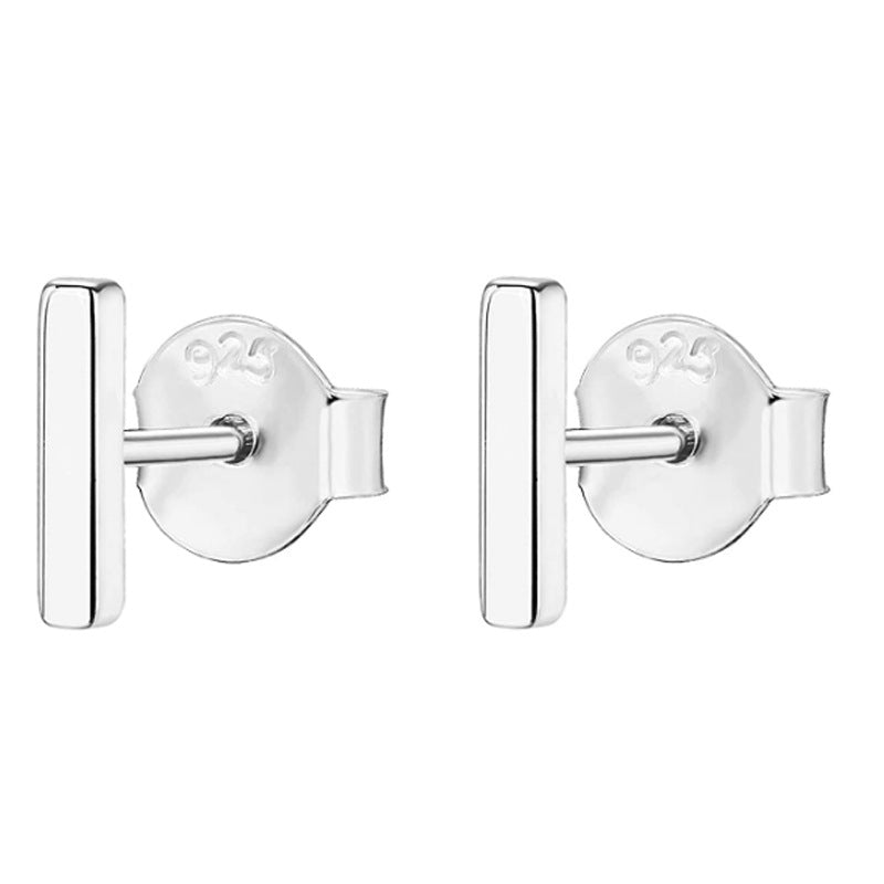 1 Pair Simple Style Number Sterling Silver Plating Ear Studs