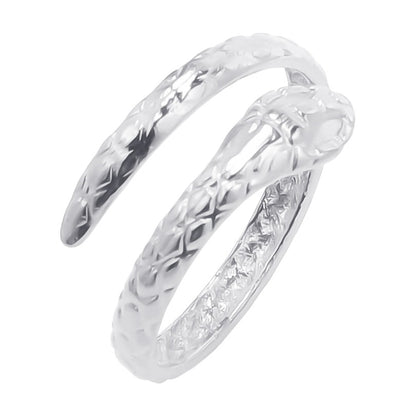 Wholesale 1 Piece Retro Snake Stainless Steel Open Ring