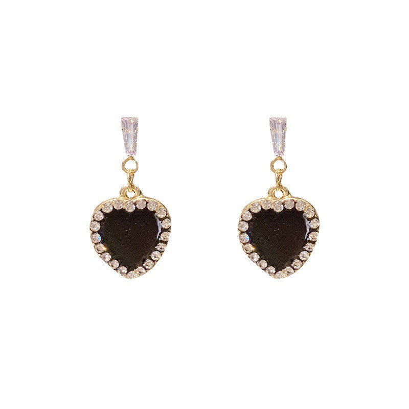 Wholesale Jewelry 1 Pair Simple Style Round Square Imitation Diamond Alloy Artificial Diamond Gold Plated Drop Earrings