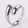 Wholesale Simple Style Solid Color Stainless Steel 18k Gold Plated Open Ring