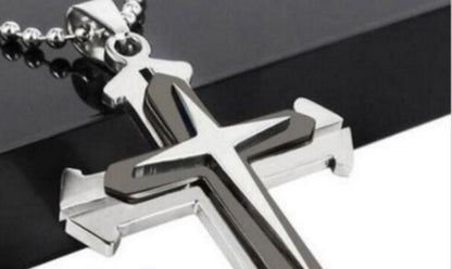 1 Piece Hip-hop Retro Cross Metal Plating Inlay Artificial Gemstones Men's Pendant Necklace