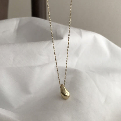 1 Piece Simple Style Water Droplets Sterling Silver Plating 18k Gold Plated Pendant Necklace